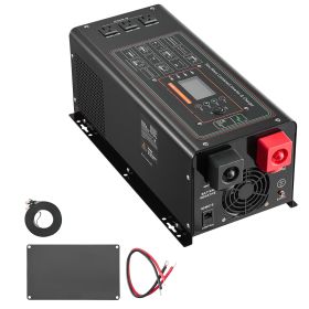 Pure Sine Wave Inverter Charger, 3000 Watt, DC 24V to AC 120V Power Inverter with LCD Display, Remote Control