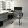 Portable Folding Tall Director Chair with Side Table 26 Inch Seat Height Camping Chair for Outdoor Events