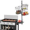 Griddle Caddy Standing Grill Utensil Caddy With Paper Towel Holder Hook Baskets BBQ Accessories Storage Rack Vertical Standing BBQ Organizer Grill Ute