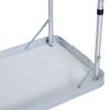 47" Aluminum Portable Camping Table, Folding Picnic Table with Handle & Storage, Silver