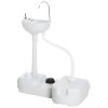Portable Camping Sink, 4.5GAL Tank, 6.3GAL Recovery Tank, Handwashing Basin, Recycled Material, Outdoor Events, White