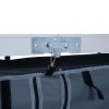 47" Aluminum Portable Camping Table, Folding Picnic Table with Handle & Storage, Silver