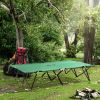 2 Person Folding Camp Cot for Adults, 50" Wide Outdoor Portable Sleeping Cot with Carry Bag, Elevated Camping Bed, Green