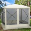 Pop Up Camping Canopy Gazebo,Screen Shelter Party Tent with 1-Person Easy Set-Up, Ventilating Mesh, Portable Carry Bag