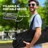 3ft Aluminum Small Folding Table, Portable Camping Table with Storage Bag, Carry Bag for Outdoor Picnic BBQ, Black