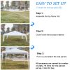 3 x 3m Waterproof Tent with Spiral Tubes White