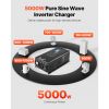 Pure Sine Wave Inverter Charger, 5000 Watt, DC 24V to AC 120V Power Inverter with LCD Display, Remote Control