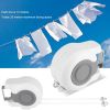 13m Wall Mounted Retractable Double Clothesline, Indoor Outdoor Retracting Laundry Drying Rack