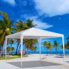 3 x 3m Waterproof Tent with Spiral Tubes White