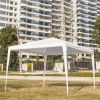 3 x 3m Four Sides Portable Home Use Waterproof Tent with Spiral Tubes White