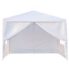 3 x 3m Four Sides Portable Home Use Waterproof Tent with Spiral Tubes White