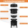 3-in-1 Charcoal Grill Combo with Built-in Thermometer