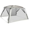 12' x 12' Screen House, UV50+ Screen Tent with 2 Doors & Carry Bag for Outdoor Camping Activities, Easy Setup, White