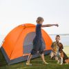 1-Person Waterproof Camping Dome Tent Outdoor Hiking Orange