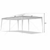 10'x20' Canopy Tent Heavy Duty Wedding Party Tent 4 Sidewalls W/Carry Bag