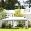 Outdoor Gazebo Pop Up Canopy 10x20 Party Tent White Carry Bag