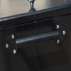 80 QT Rolling Cooling Bins Ice Chest on Wheels Outdoor Stand Up Drink Cooler Cart for Party, Black