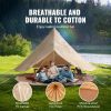 Canvas Bell Tent, 4 Seasons 3 m/9.8ft Yurt Tent, Canvas Tent for Camping with Stove Jack, Breathable Tent Holds up to 4 People