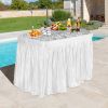 4 Feet Plastic Party Ice Folding Table with Matching Skirt