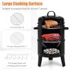 3-in-1 Charcoal BBQ Grill Combo with Built-in Thermometer