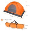 1-Person Waterproof Camping Dome Tent Outdoor Hiking Orange