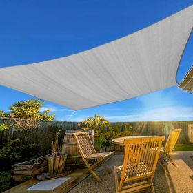 13' X 20' Light Grey HDPE Sunshade Sail