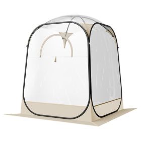 VEVOR Pop up Sports Tent, 50x50 in Clear Bubble Tent for 1 Person, Waterproof Outdoor Pod with Floor Mat & Top Cover