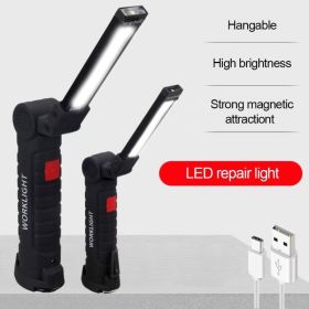 Rechargeable LED Work Light - 360 Degree Rotating Magnetic Base, Handheld Portable Light For Car Maintenance, Mechanical Work, Camping, Emergency - 5 (Option: BIG)