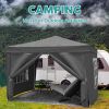 10'x10' Pop Up Canopy Outdoor Portable Party Folding Tent with Removable Sidewalls + Carry Bag + 4pcs Weight Bag