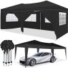 10'x20' Pop Up Canopy Outdoor Portable Party Folding Tent with 6 Removable Sidewalls + Carry Bag + 4pcs Weight Bag