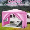 10'x10' Pop Up Canopy Outdoor Portable Party Folding Tent with Removable Sidewalls + Carry Bag + 4pcs Weight Bag