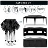 10'x20' Pop Up Canopy Outdoor Portable Party Folding Tent with 6 Removable Sidewalls + Carry Bag + 4pcs Weight Bag